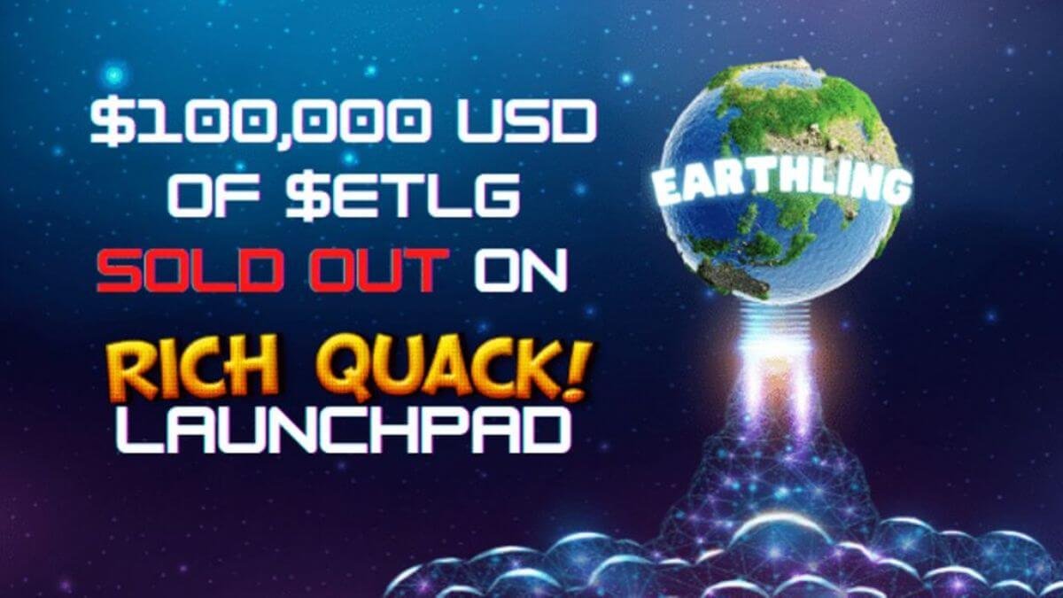 Read more about the article Earthling IDO sold out on the RichQUACK launchpad in four hours, despite the bear market