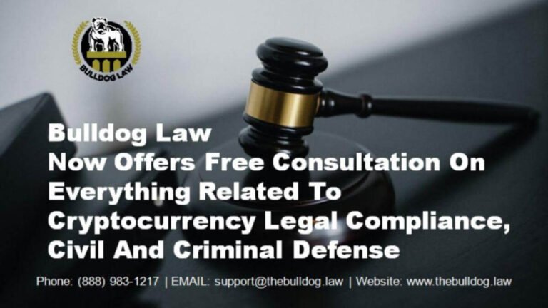 You are currently viewing Bulldog Law Now Offers Free Consultation On Everything Related To Cryptocurrency Legal Compliance, Civil And Criminal Defense
